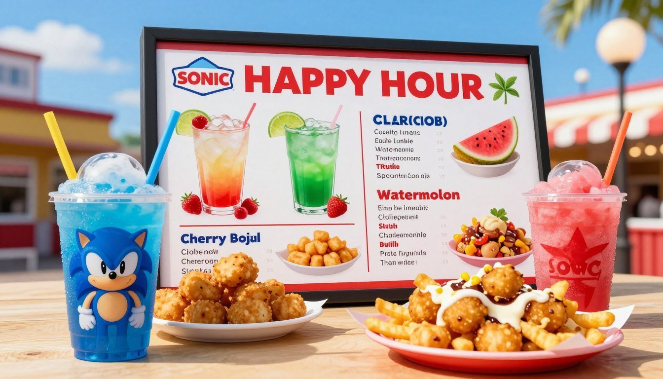 Sonic Happy Hour Menu